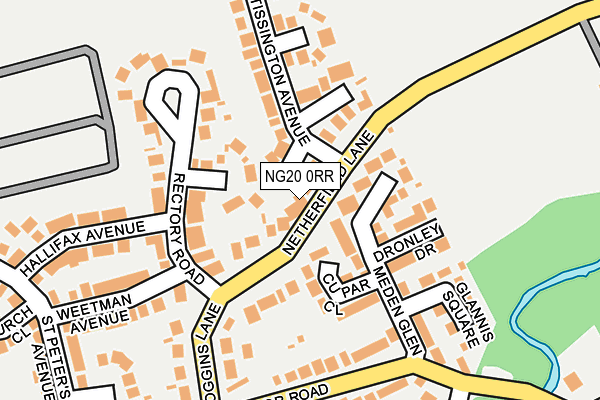 NG20 0RR map - OS OpenMap – Local (Ordnance Survey)