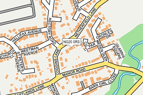 NG20 0RS map - OS OpenMap – Local (Ordnance Survey)