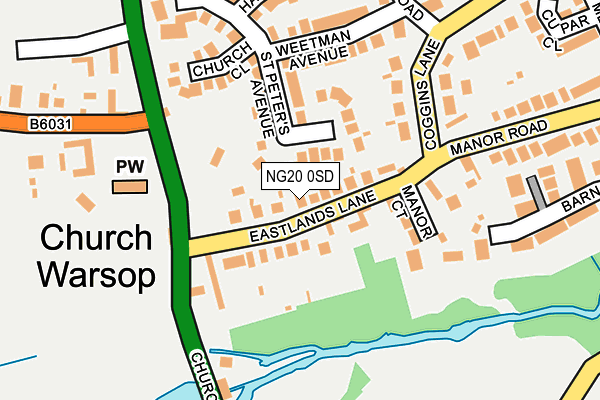 NG20 0SD map - OS OpenMap – Local (Ordnance Survey)