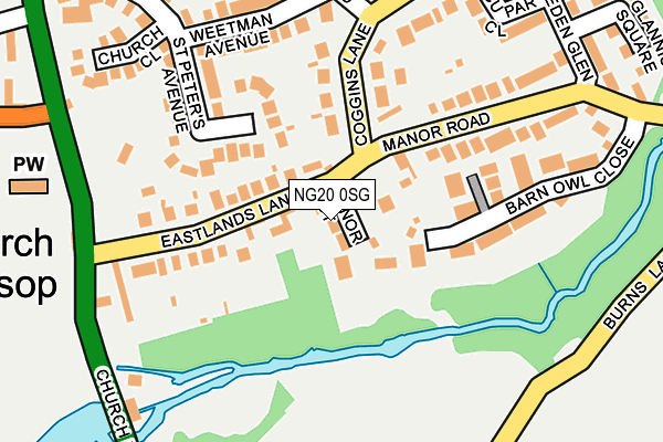 NG20 0SG map - OS OpenMap – Local (Ordnance Survey)