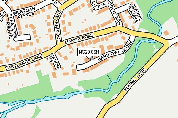 NG20 0SH map - OS OpenMap – Local (Ordnance Survey)