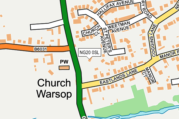 NG20 0SL map - OS OpenMap – Local (Ordnance Survey)