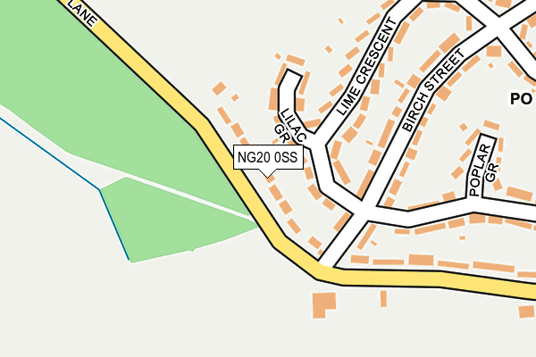 NG20 0SS map - OS OpenMap – Local (Ordnance Survey)