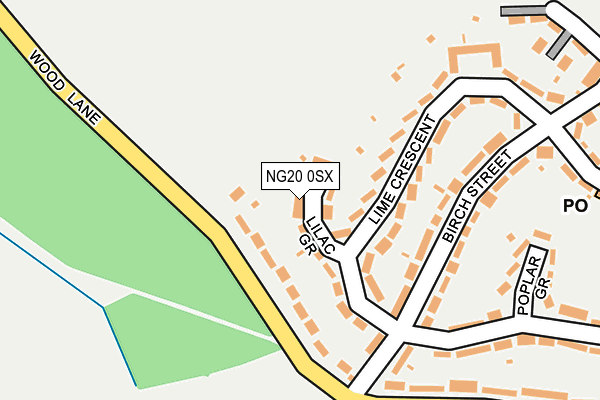 NG20 0SX map - OS OpenMap – Local (Ordnance Survey)