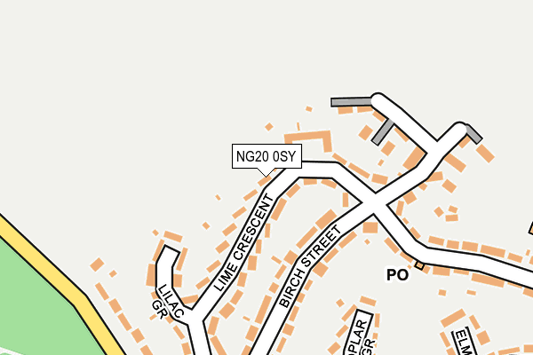 NG20 0SY map - OS OpenMap – Local (Ordnance Survey)