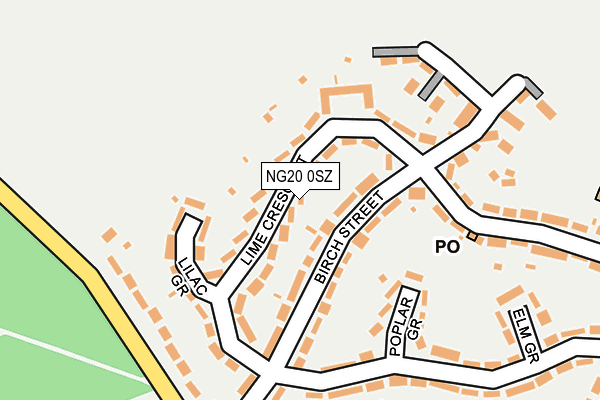 NG20 0SZ map - OS OpenMap – Local (Ordnance Survey)