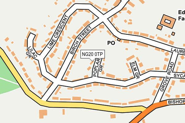 NG20 0TP map - OS OpenMap – Local (Ordnance Survey)