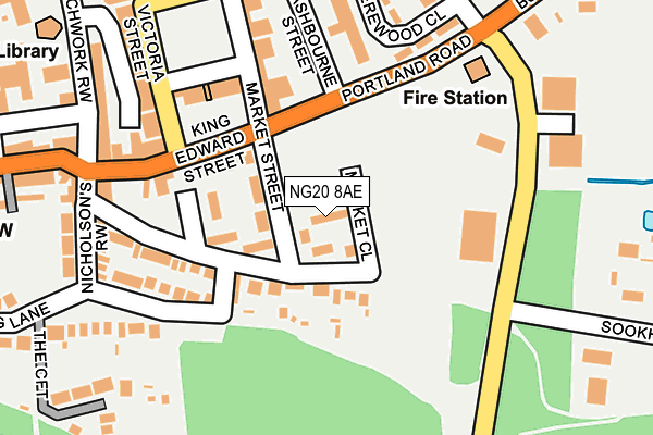 NG20 8AE map - OS OpenMap – Local (Ordnance Survey)