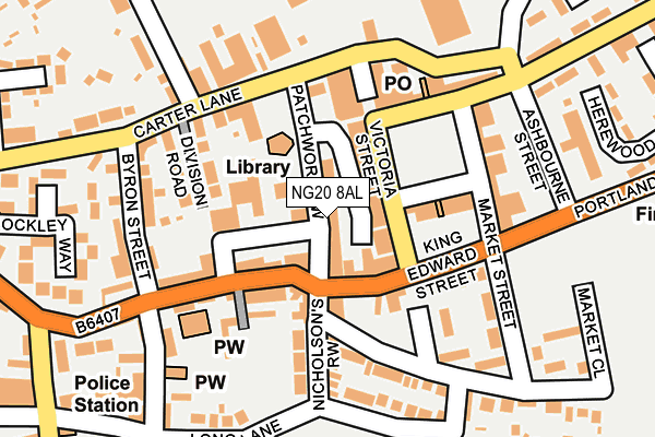 NG20 8AL map - OS OpenMap – Local (Ordnance Survey)