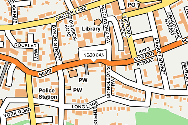 NG20 8AN map - OS OpenMap – Local (Ordnance Survey)
