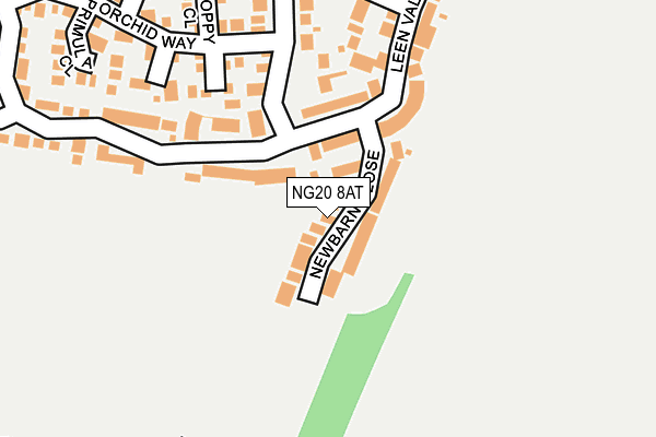 NG20 8AT map - OS OpenMap – Local (Ordnance Survey)