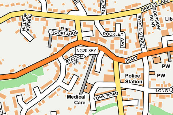 NG20 8BY map - OS OpenMap – Local (Ordnance Survey)