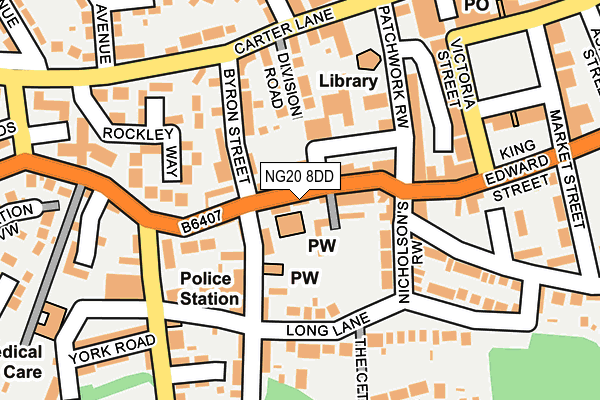NG20 8DD map - OS OpenMap – Local (Ordnance Survey)
