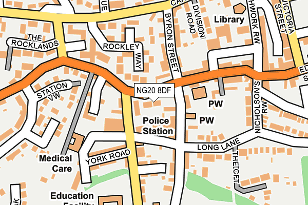 NG20 8DF map - OS OpenMap – Local (Ordnance Survey)