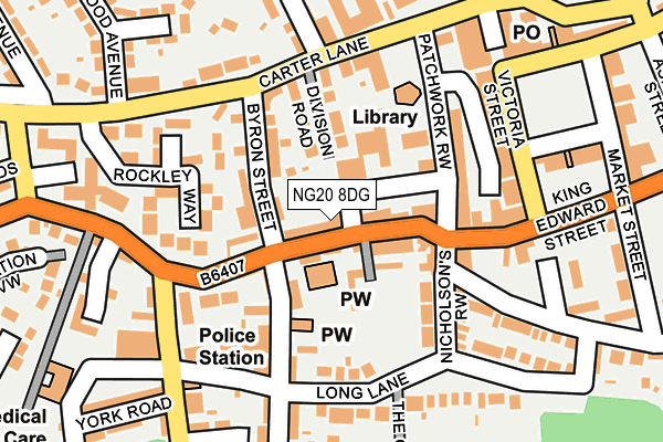 NG20 8DG map - OS OpenMap – Local (Ordnance Survey)