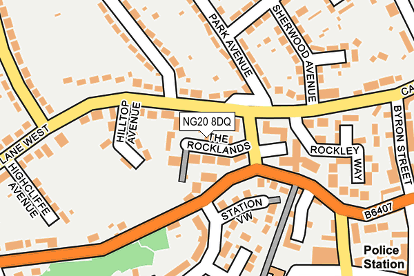 NG20 8DQ map - OS OpenMap – Local (Ordnance Survey)