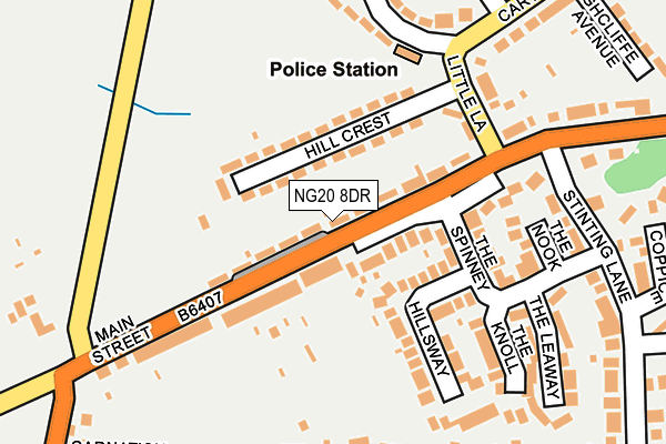 NG20 8DR map - OS OpenMap – Local (Ordnance Survey)