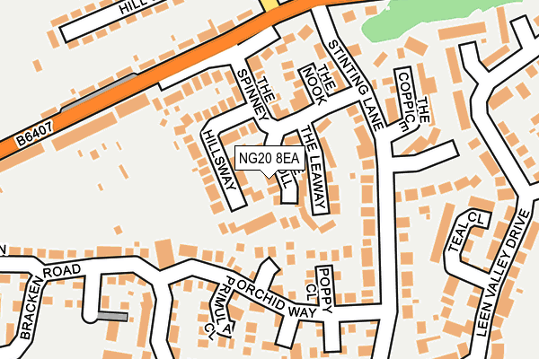 NG20 8EA map - OS OpenMap – Local (Ordnance Survey)