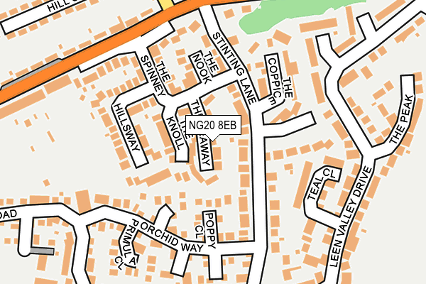 NG20 8EB map - OS OpenMap – Local (Ordnance Survey)