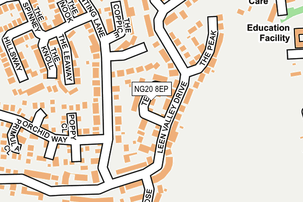 NG20 8EP map - OS OpenMap – Local (Ordnance Survey)