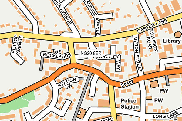 NG20 8ER map - OS OpenMap – Local (Ordnance Survey)
