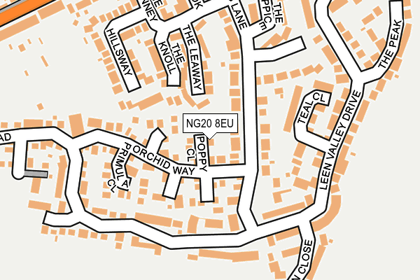 NG20 8EU map - OS OpenMap – Local (Ordnance Survey)