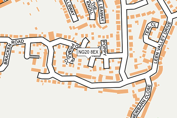 NG20 8EX map - OS OpenMap – Local (Ordnance Survey)