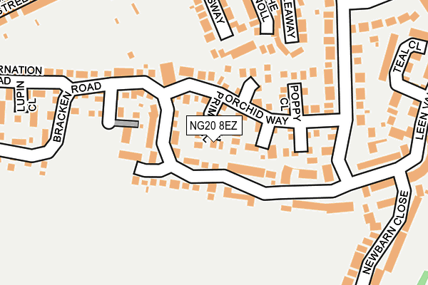 NG20 8EZ map - OS OpenMap – Local (Ordnance Survey)