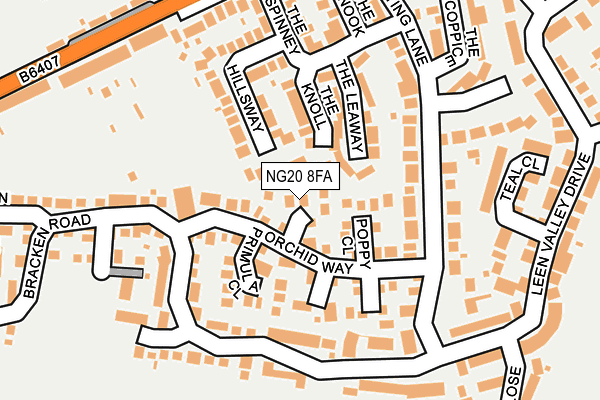 NG20 8FA map - OS OpenMap – Local (Ordnance Survey)