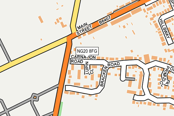 NG20 8FG map - OS OpenMap – Local (Ordnance Survey)