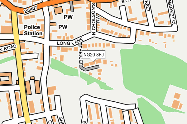 NG20 8FJ map - OS OpenMap – Local (Ordnance Survey)