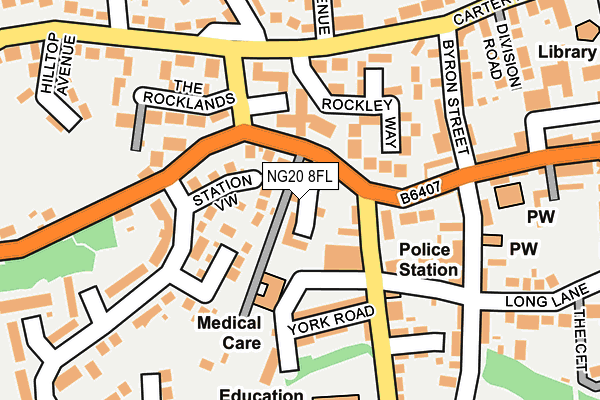 NG20 8FL map - OS OpenMap – Local (Ordnance Survey)