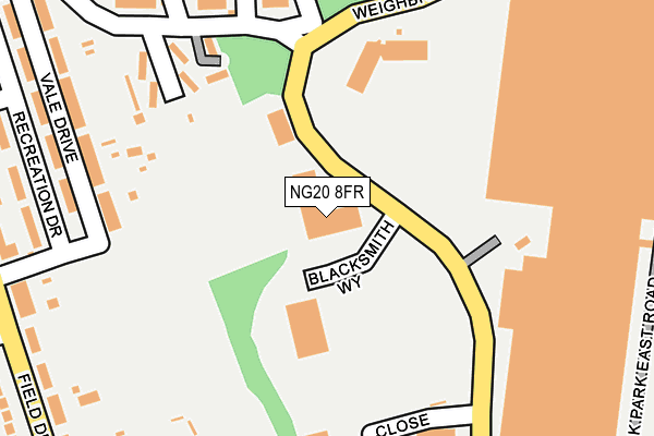 NG20 8FR map - OS OpenMap – Local (Ordnance Survey)