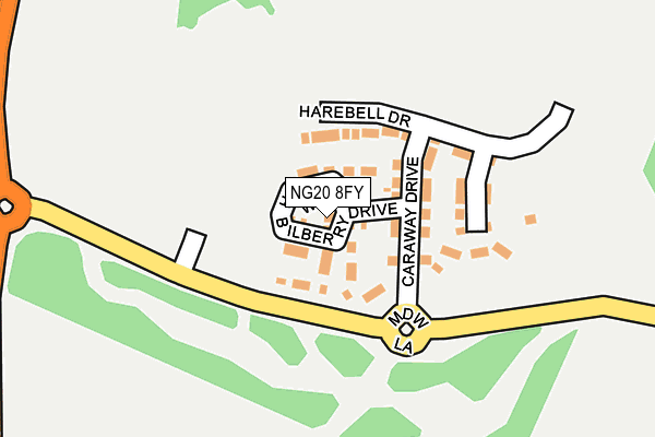 NG20 8FY map - OS OpenMap – Local (Ordnance Survey)