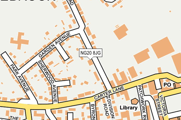 NG20 8JG map - OS OpenMap – Local (Ordnance Survey)