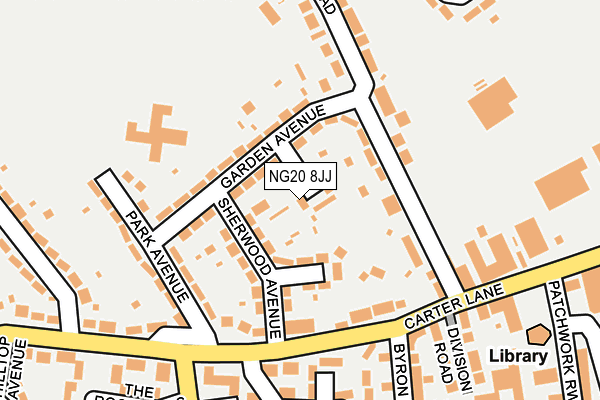 NG20 8JJ map - OS OpenMap – Local (Ordnance Survey)