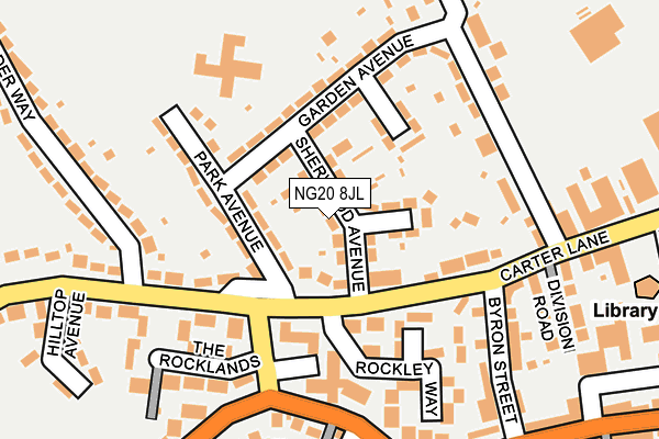 NG20 8JL map - OS OpenMap – Local (Ordnance Survey)