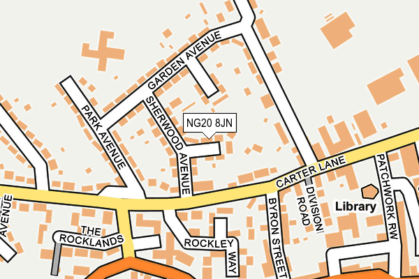 NG20 8JN map - OS OpenMap – Local (Ordnance Survey)