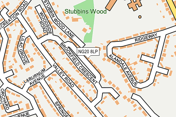 NG20 8LP map - OS OpenMap – Local (Ordnance Survey)