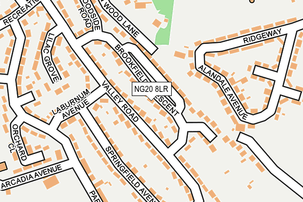 NG20 8LR map - OS OpenMap – Local (Ordnance Survey)