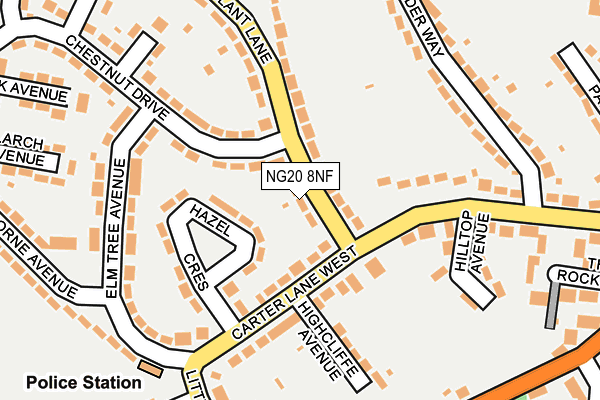 NG20 8NF map - OS OpenMap – Local (Ordnance Survey)