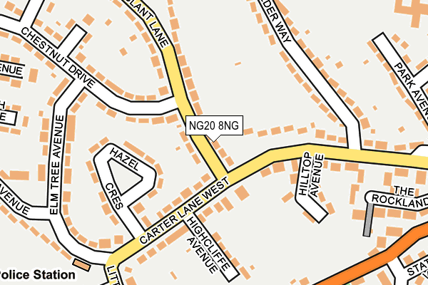 NG20 8NG map - OS OpenMap – Local (Ordnance Survey)