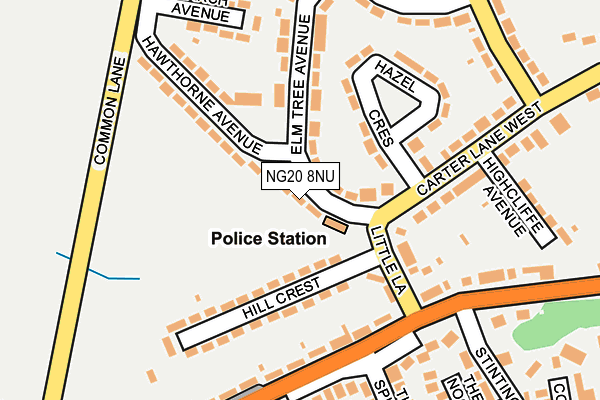 NG20 8NU map - OS OpenMap – Local (Ordnance Survey)