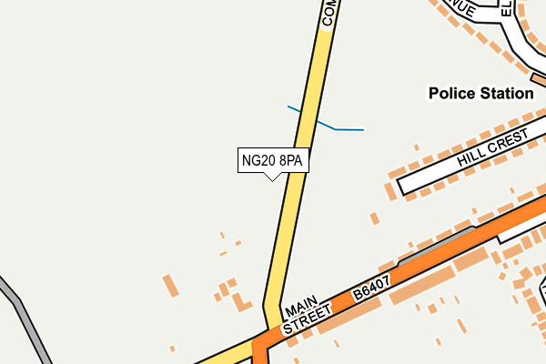 NG20 8PA map - OS OpenMap – Local (Ordnance Survey)