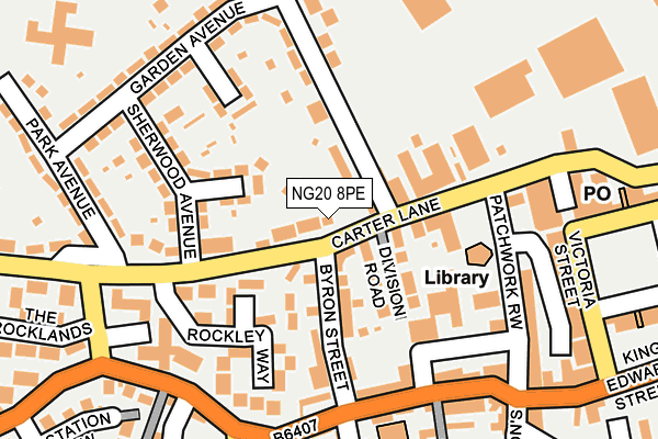NG20 8PE map - OS OpenMap – Local (Ordnance Survey)