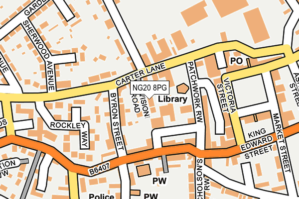NG20 8PG map - OS OpenMap – Local (Ordnance Survey)