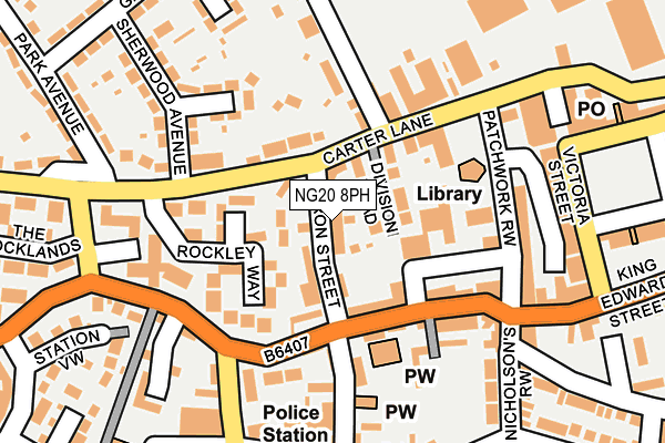 NG20 8PH map - OS OpenMap – Local (Ordnance Survey)