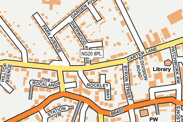 NG20 8PL map - OS OpenMap – Local (Ordnance Survey)