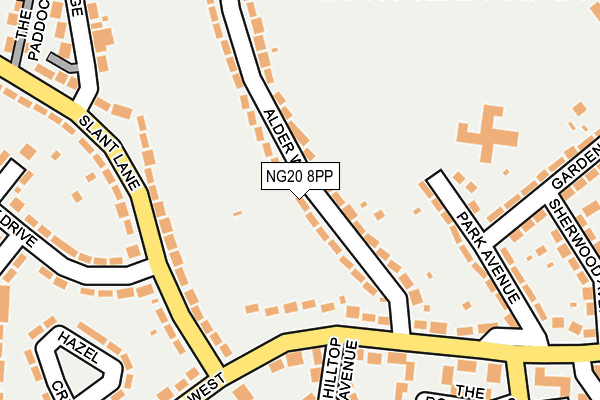 NG20 8PP map - OS OpenMap – Local (Ordnance Survey)