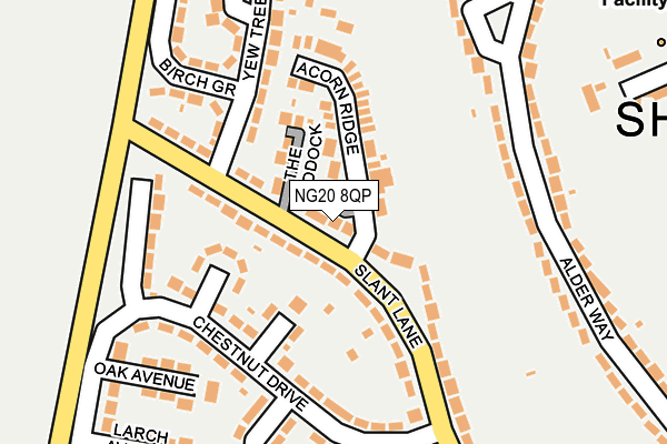 NG20 8QP map - OS OpenMap – Local (Ordnance Survey)